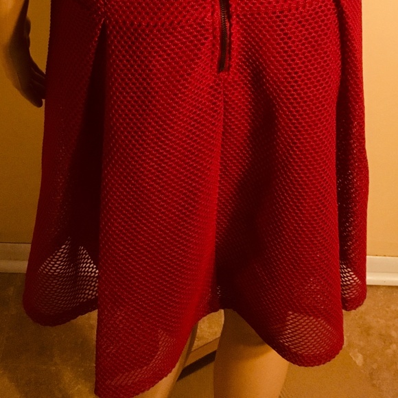 HP❤️ Just Fab Red Mesh sleeveless Dress w/slip size XXL - Picture 7 of 7